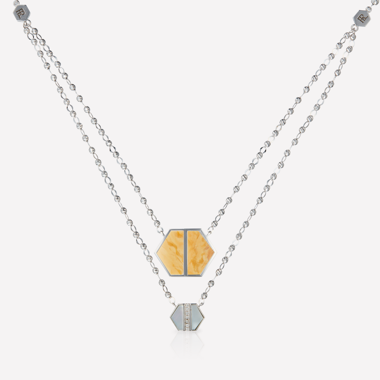 VOID Filled By You Collier, Grand, Jaspe Jaune, Diamant P