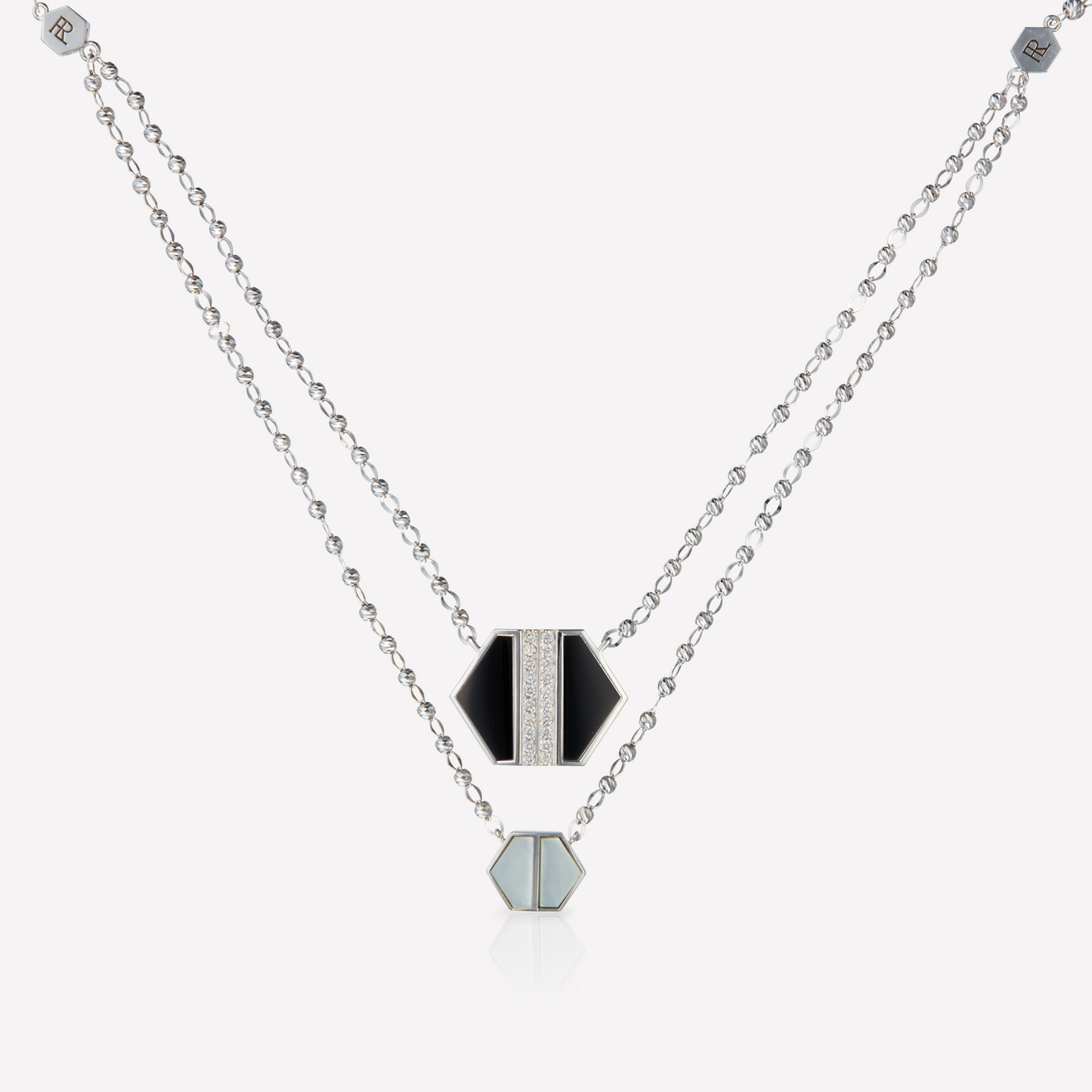 VOID Filled By You Collier, Grand, Spinel Noir, Diamant G