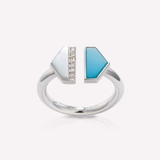 VOID Filled By You Bague, Grand, Turquoise, Diamant