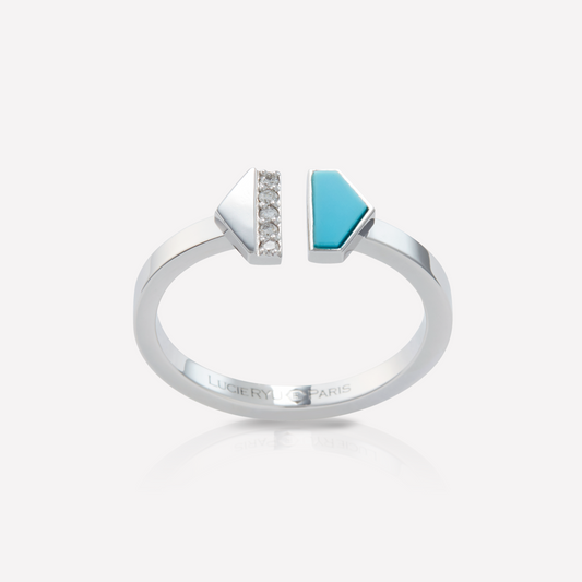 VOID Filled By You Bague, Petit, Turquoise, Diamant