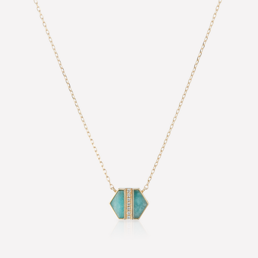 VOID Filled By You Collier, Petit, Amazonite, Diamant