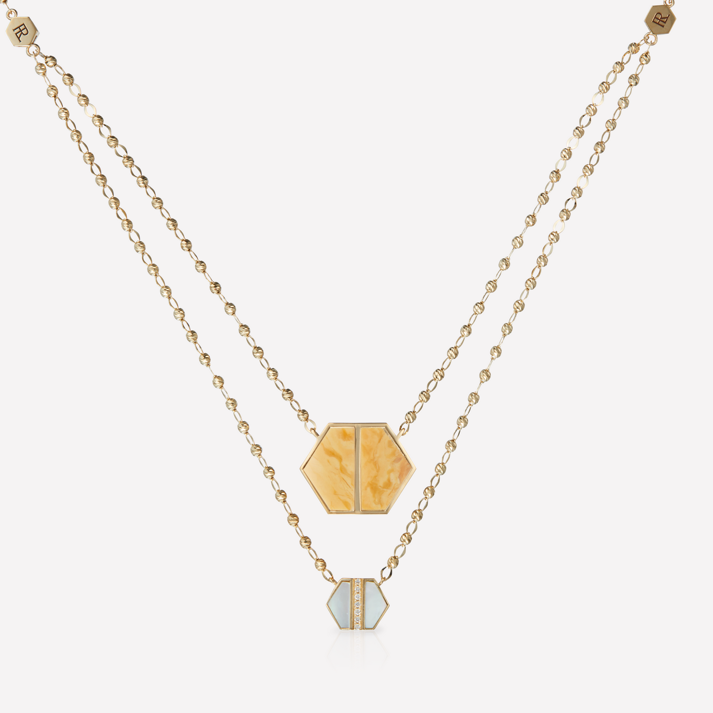 VOID Filled By You Collier, Grand, Jaspe Jaune, Diamant P