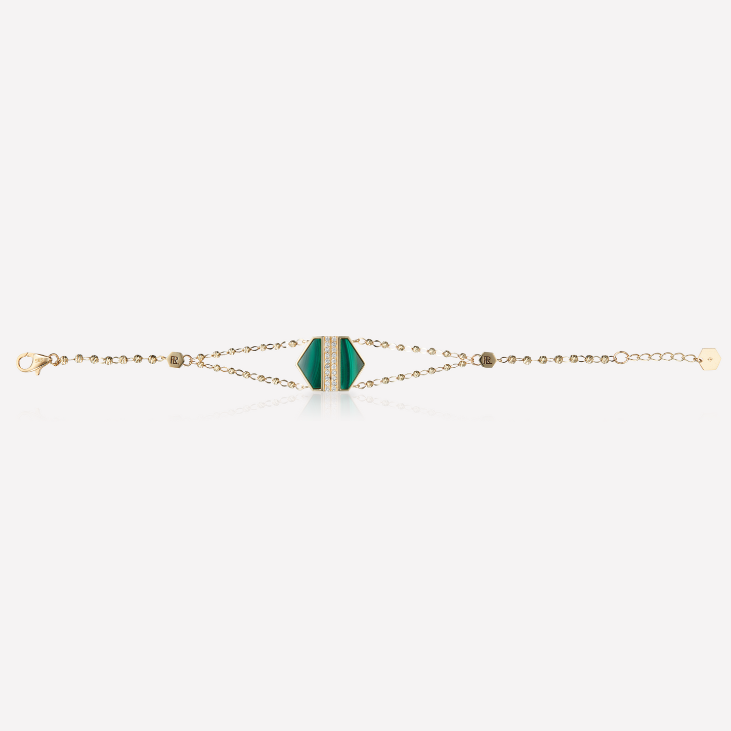 VOID Filled By You Bracelet, Grand, Malachite, Diamant