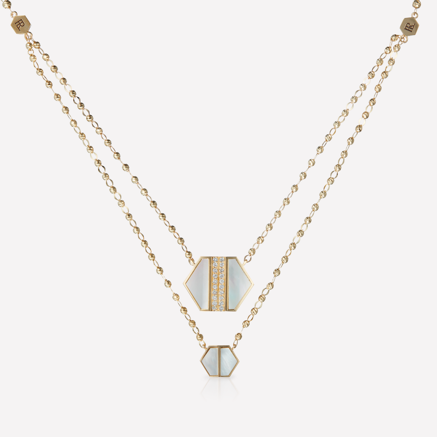 VOID Filled By You Collier, Grand, Nacre Blanc, Diamant G