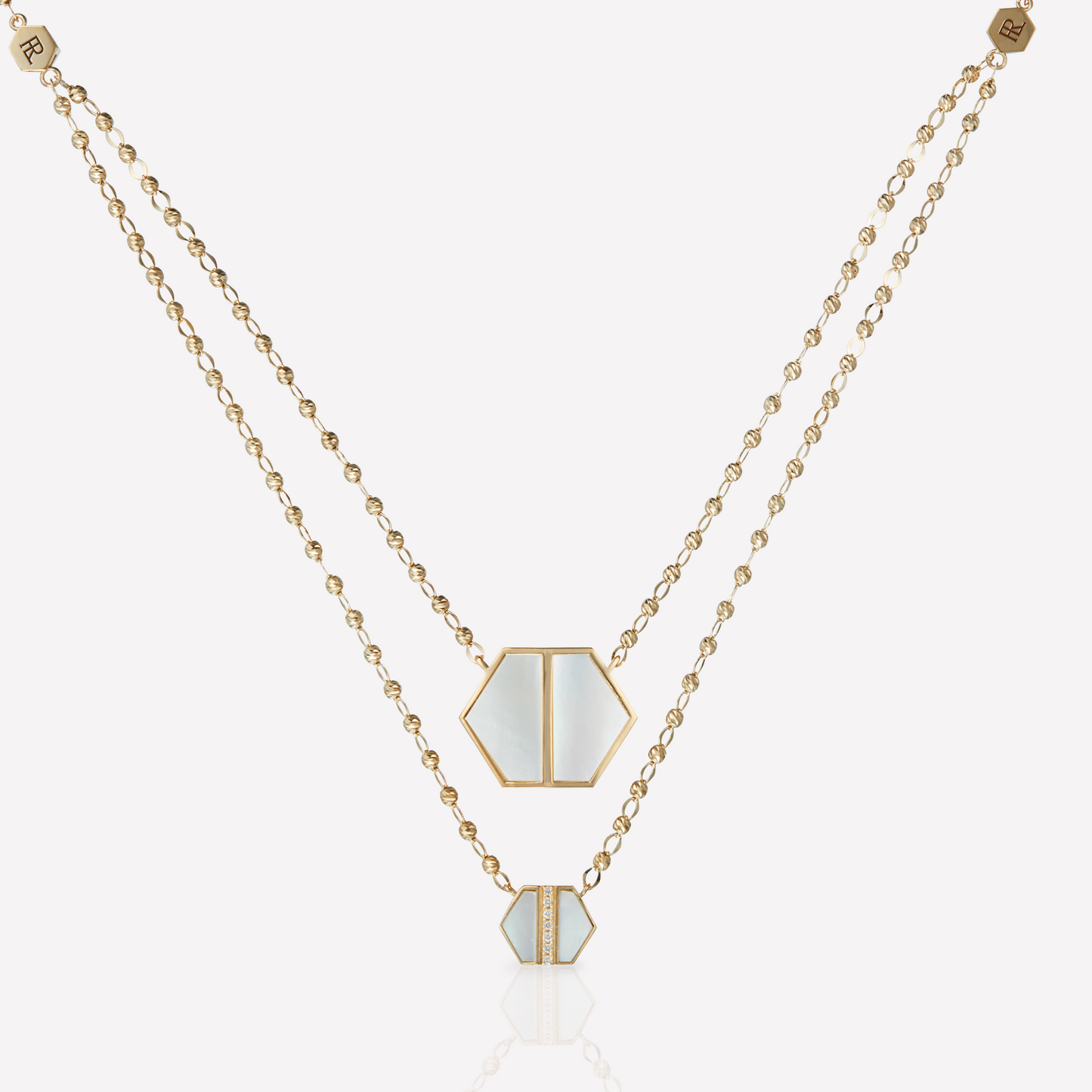 VOID Filled By You Collier, Grand, Nacre Blanc, Diamant P