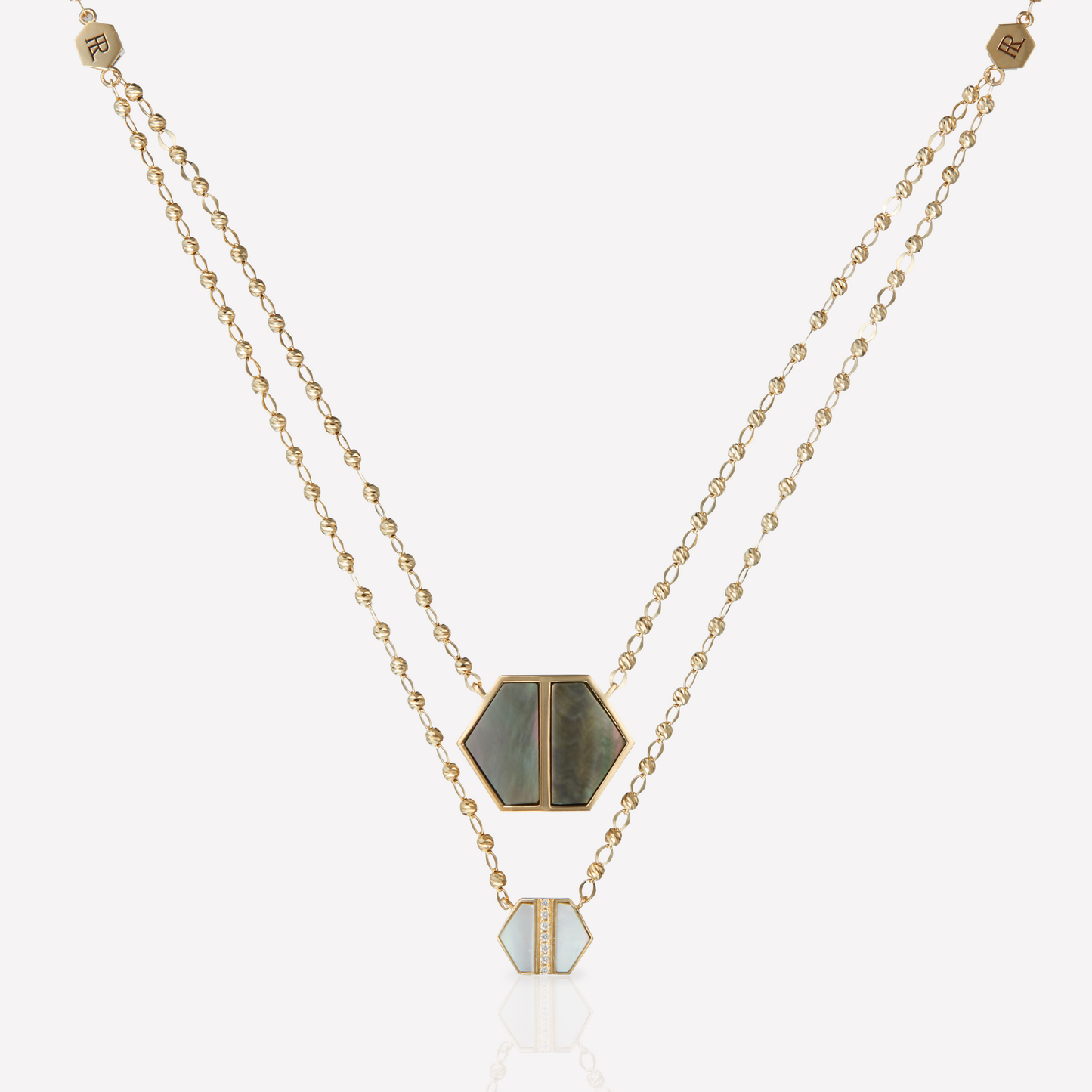 VOID Filled By You Collier, Grand, Nacre Noir, Diamant P