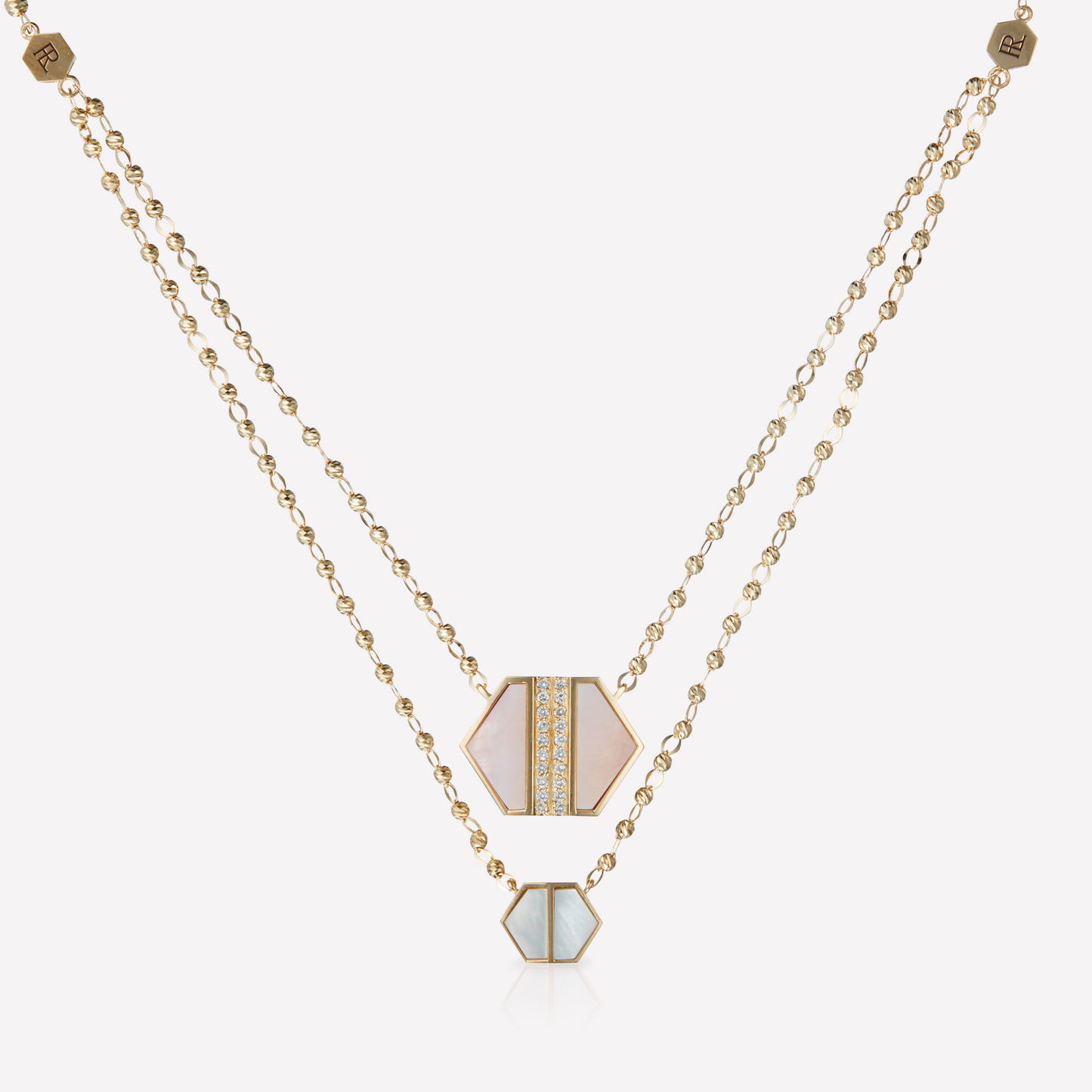 VOID Filled By You Collier, Grand, Nacre Rose, Diamant G