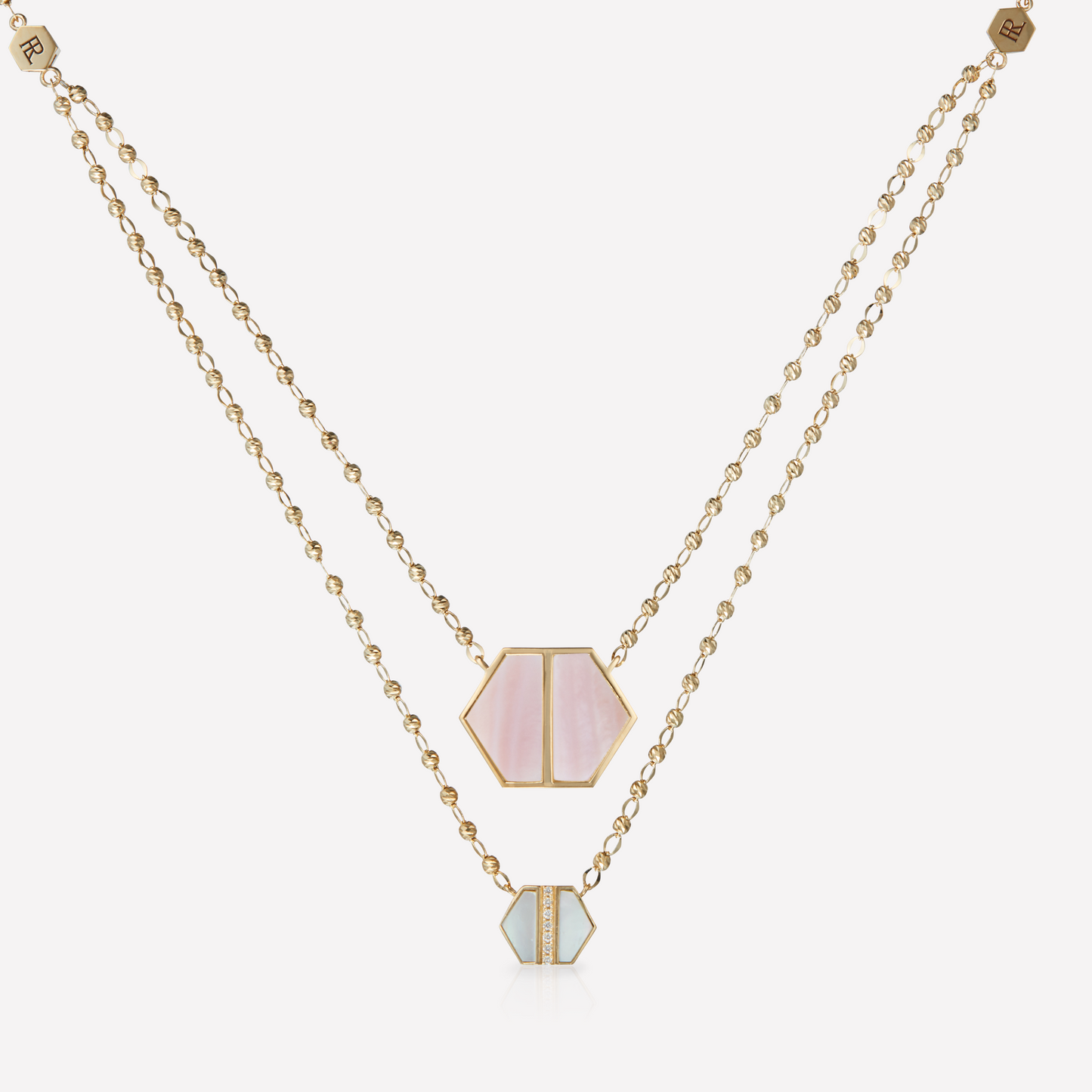 VOID Filled By You Collier, Grand, Nacre Rose, Diamant P