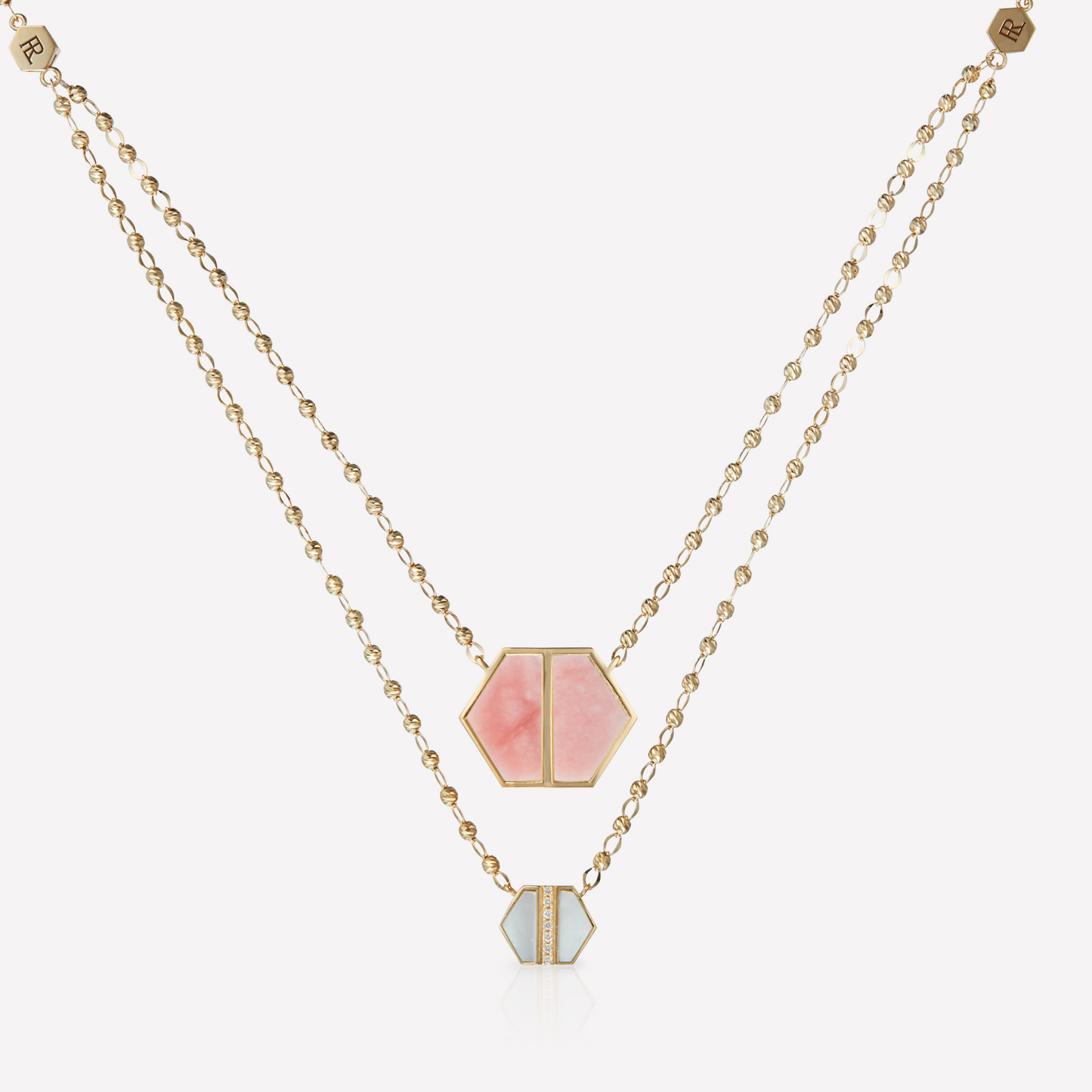 VOID Filled By You Collier, Grand, Opale Rose, Diamant P